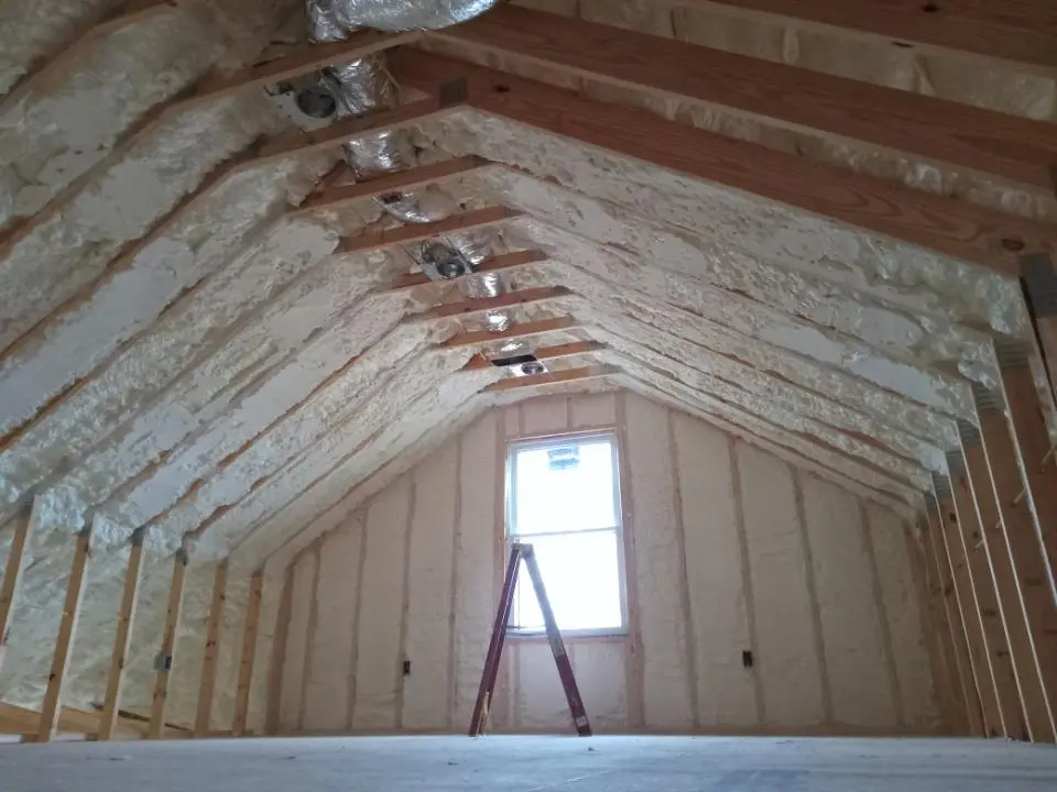 Spray foam roofing application for Crawl Space Insulation project in Central City